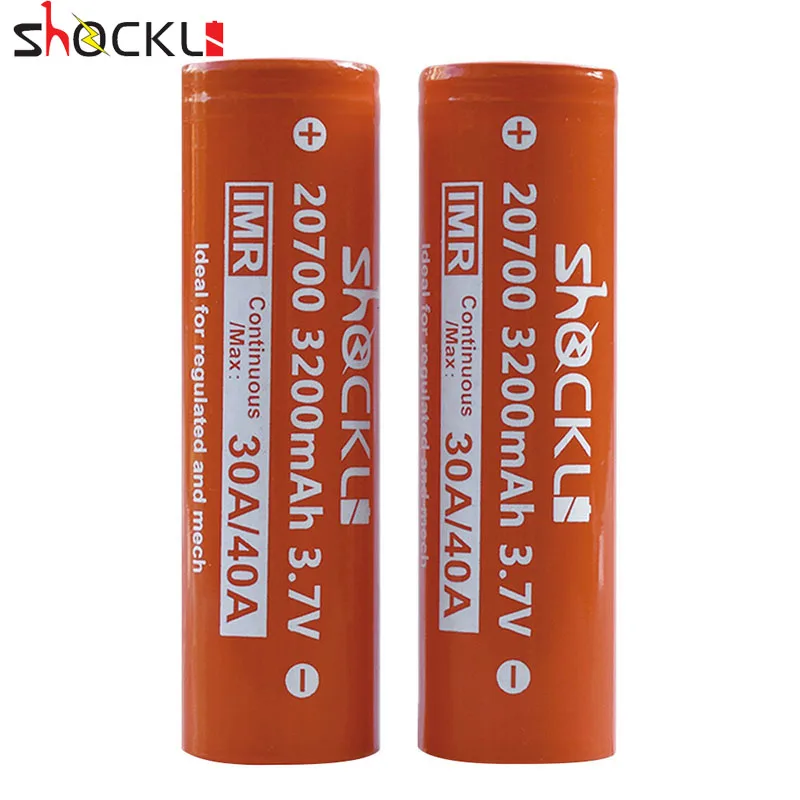 Литий-ионная аккумуляторная батарея Shockli 20700 3200 мАч 3 7 в 40 А Высокоэффективная для