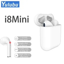Yulubu Горячие I8Mini наушники беспроводные Bluetooth двойные наушники Близнецы стерео музыка гарнитура для всех смартфонов PK I7S I7