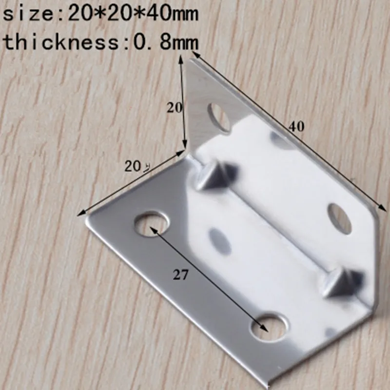 20*40MM Stainless steel angle code Rectangular connector bracket