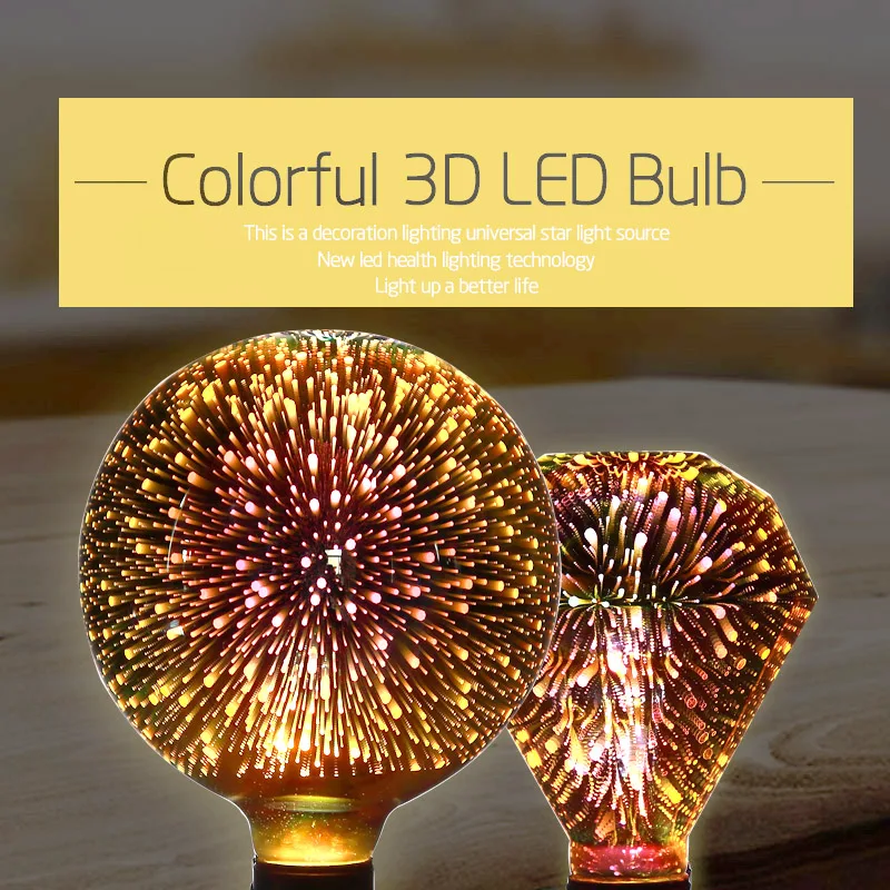 3D estrella bombilla Led 220 V E27 colorido fuegos artificiales Led Bombilla de Edison vacaciones Navidad decoración Lampada LED lámpara lámparas Bombillas 3D estrella bombilla Led 220 V E27 colorido fuegos artificiales Led Bombilla de Edison vacaciones Navidad decoración Lampada LED lámpara lámparas Bombillas