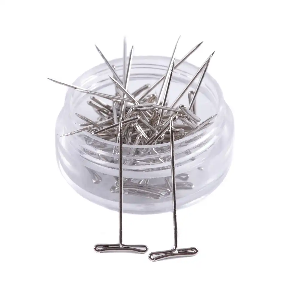 100 шт. T PINS (25 мм) для парик на поролоновая насадка Стиль булавки иглы натуральных