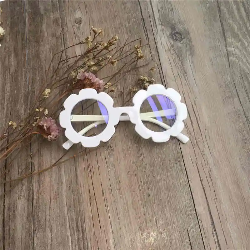 Винтажные очки детские солнцезащитные очки с круглым цветком Gafas детские спортивные солнцезащитные очки UV400 для девочек и мальчиков Oculos De Sol - Цвет линз: Color 4