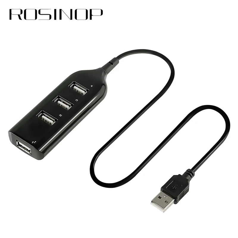 

Rosinop High Speed Multi USB 2.0 Hub 4 Ports USB Hub Extension mini hab USB Splitter For Notebook Computer PC Accessories
