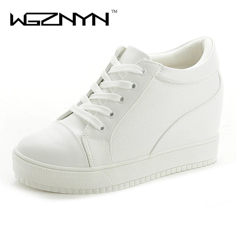 

Women Shoes Platform 2017 Hidden Heel Wedge Boots Shoes for Women High Heel Top Suede Casual Ladies Shoes Zapatillas Mujer