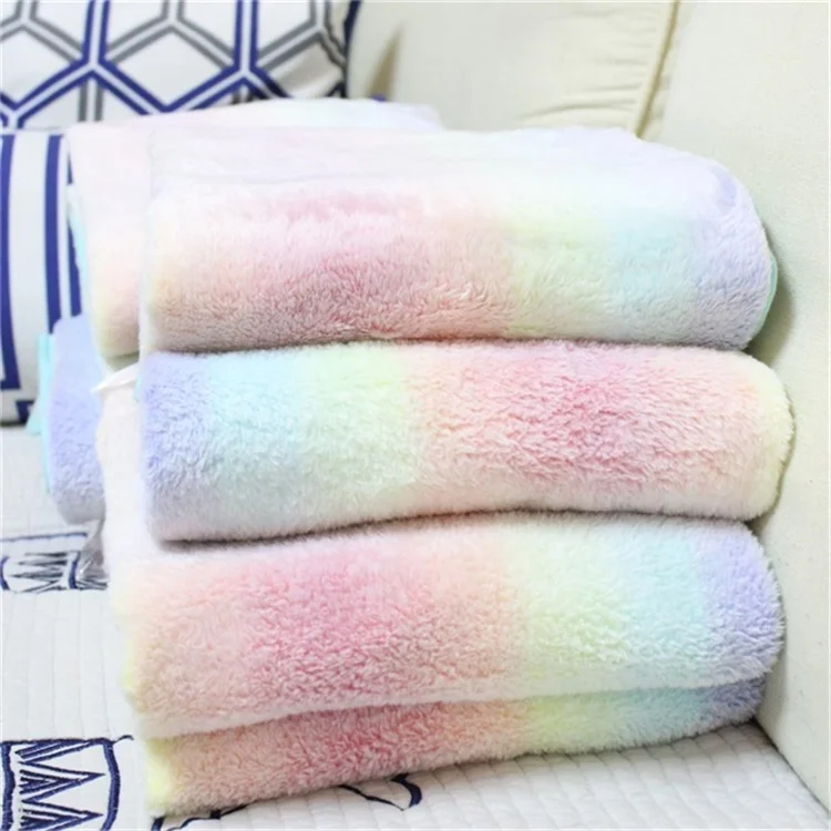 5 шт./лот коралловый флис цвета радуги супер мягкое детское одеяло пушистый minky красочные одеяло для ребенка детское постельное бельё
