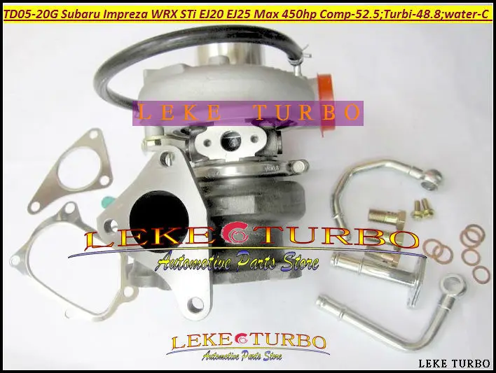 TD05 20G TD05-20G TD05-20G-8 Turbo Turbocharger For SUBARU Impreza WRX STI Turbine Engine EJ20 EJ25 MAX HP 450HP 5 bolts (4)