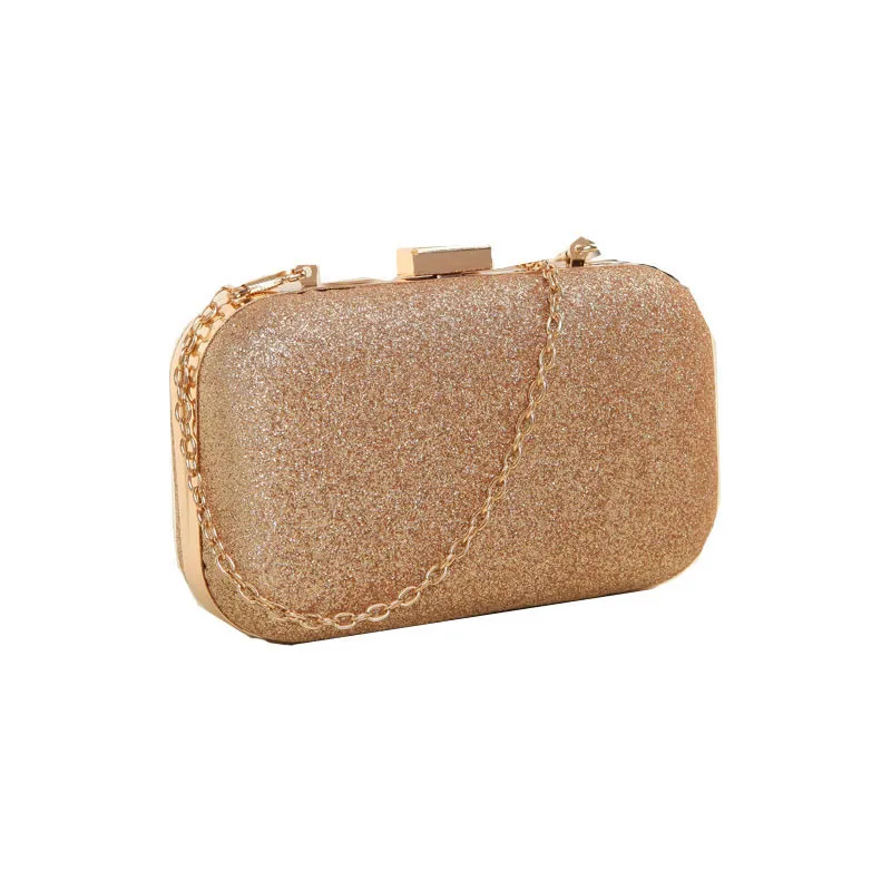 

ChinKar New Fashion Casual Women Bag Wallet Clutch Box Evening Party Glitter Chain Bags Wallet Female
