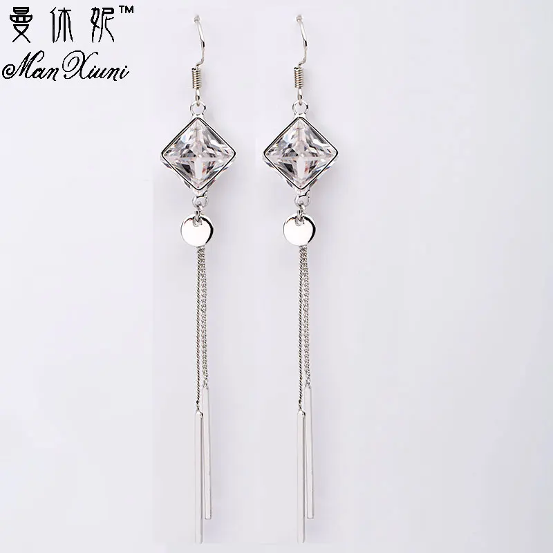 

Austrian Crystal Rhinestone Long Tassel Boho Chandelier Dangle Drop Earrings for Women Bridal Jewelry 2017