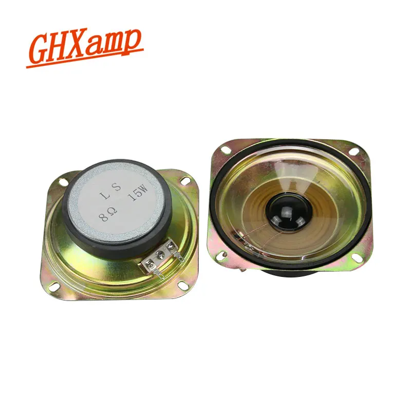 

GHXAMP 4 INCH Car Tweeter Speaker Waterproof Speaker 8OHM 15W TREBLE Square High frequency loudspeakers For Car Whistle 1Pairs