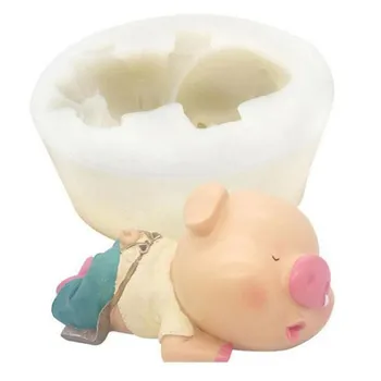

6 inch snot pig Cake Tool baking silicone mold hightemperature DIY chocolate cake decoration fondant Epoxy silicone mold A083