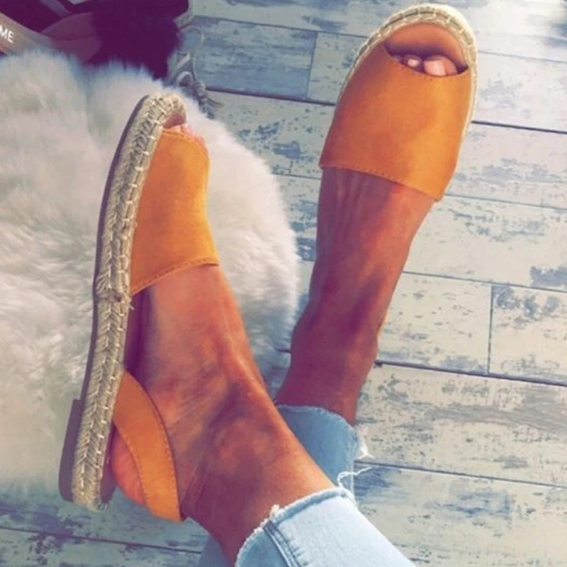 

Litthing Summer New Roman Flat Women Sandals Retro Casual Ladies Female Comfort Shoes Fish Mouth Deep Toe Espadrilles Sandals