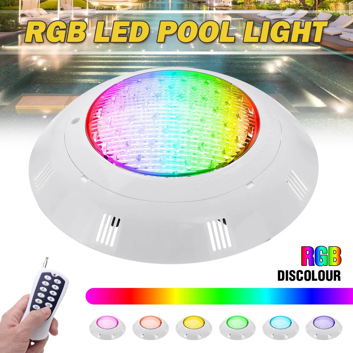 

450LED RGB Underwater Swimming Pool Light Multi-Color 12-24V 45W Remote Controller Outdoor Lighting waterproof Underwater Lamp
