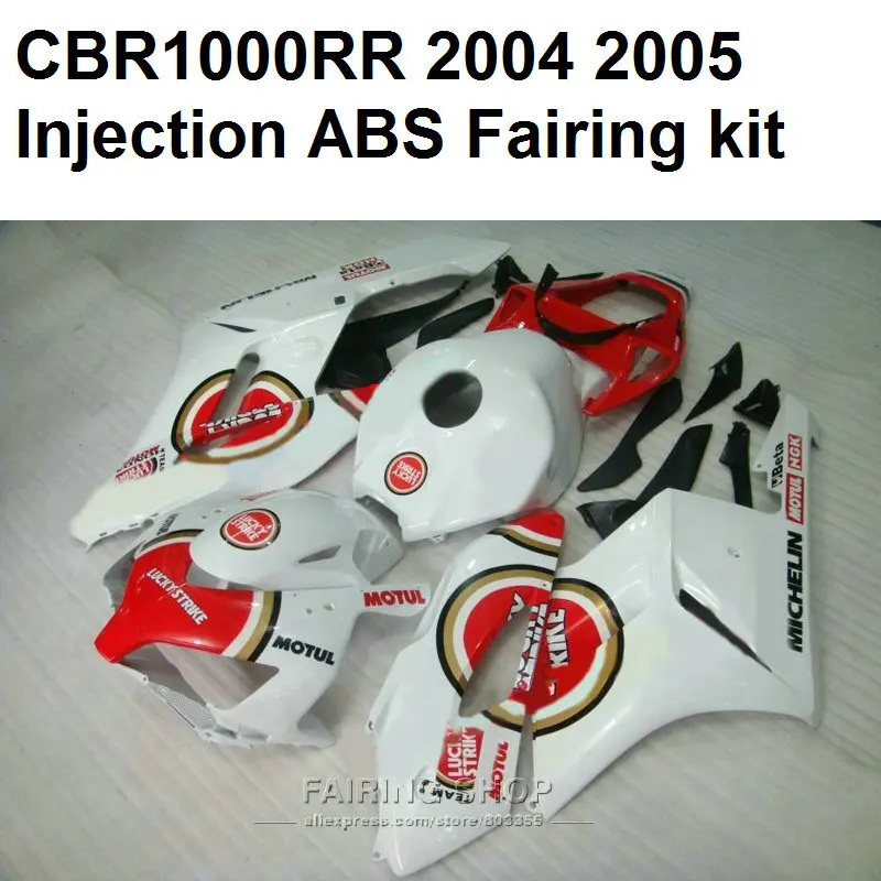 

For Honda cbr 1000rr 2004 2005 ( White red / lucky ) fairings cbr 1000 rr 04 05 Low price Fairing kit C132