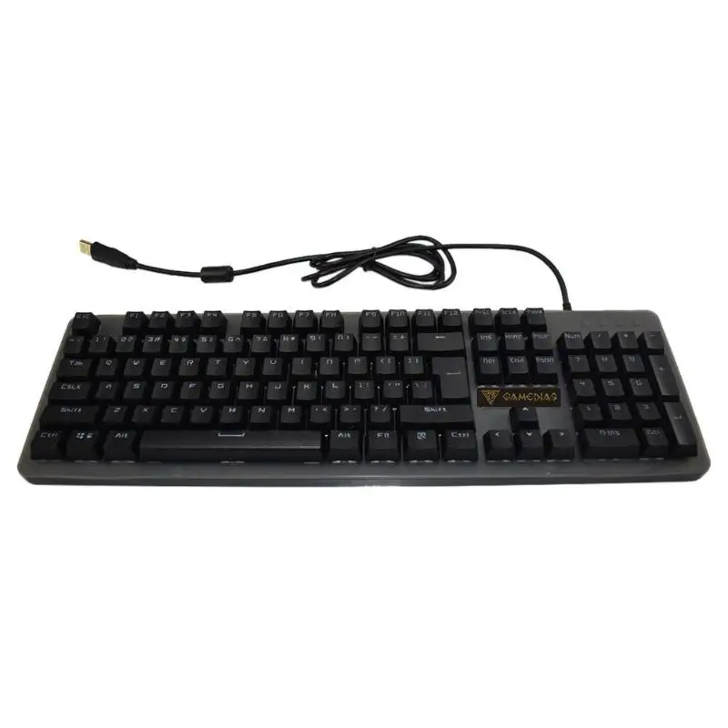

Black Mechanical Keyboard for Computer IP68 Waterproof USB Wired 104 Keys Green Switch Axis Keyboard Teclado with Backlight