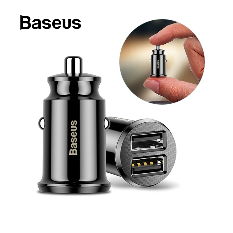 Baseus شاحن سيارة USB صغير ل فون X 8 7 6 سريع سيارة شاحن الهاتف المزدوج USB الهاتف شاحن في سيارة لسامسونج xiaomi هواوي Baseus شاحن سيارة USB صغير ل فون X 8 7 6 سريع سيارة شاحن الهاتف المزدوج USB الهاتف شاحن في سيارة لسامسونج xiaomi هواوي