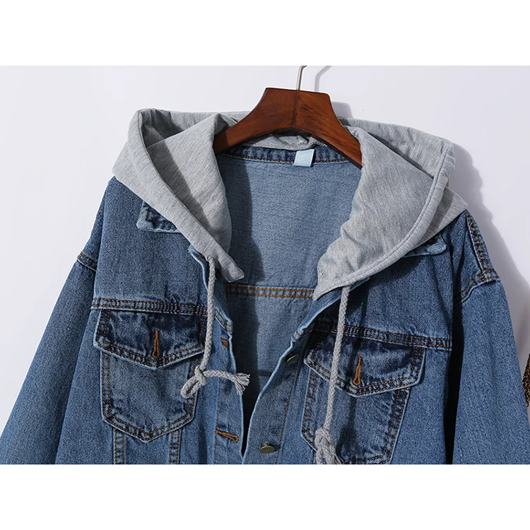 Flectit Women Denim Jacket With Hoodie 