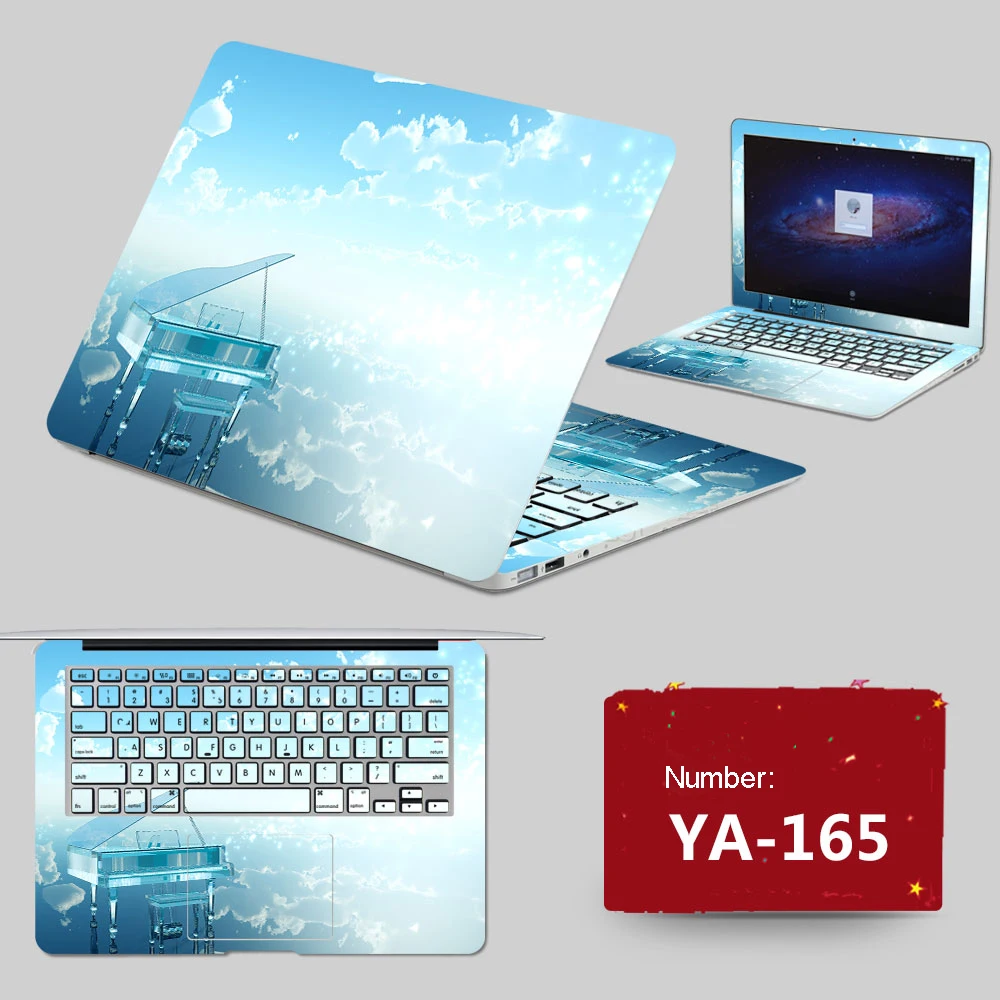 Buy Latest ! 2017 Laptop Stickers Waterproof PVC Skins All Cover ABC Sides+Keys