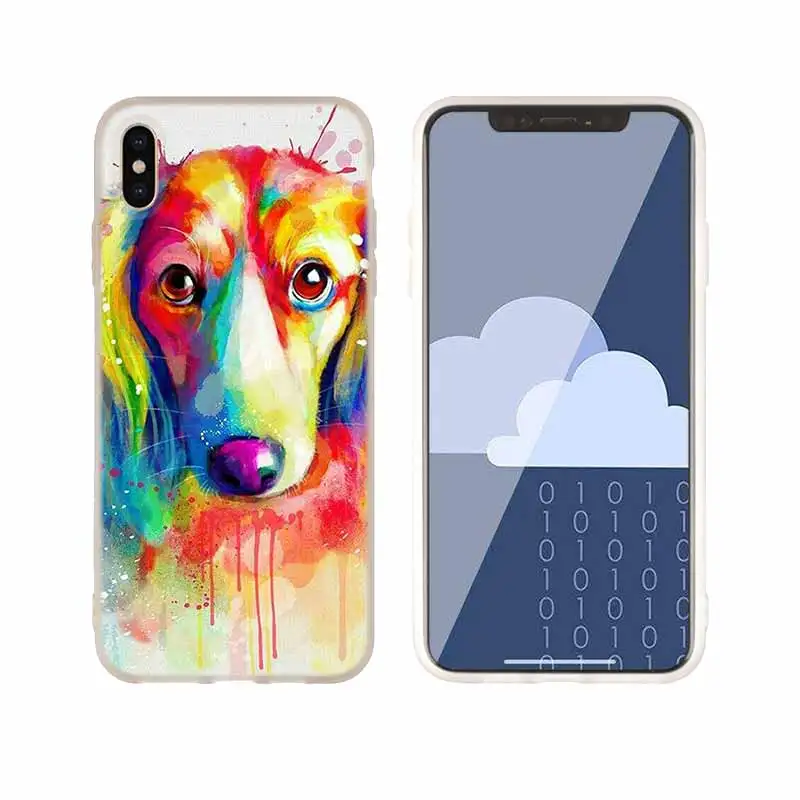 as the picture 03 Чехлы для телефонов, силиконовый мягкий чехол для iPhone 11 Pro X XS Max XR 6 6S 7 8 Plus 5 4S SE такса Силуэт Собаки coque etui бампер - Цвет: as the picture 03