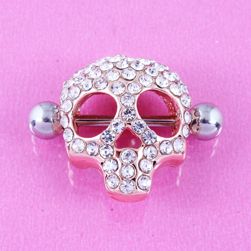 Buy The Skull Rose Nipple ring body piercing jewelry