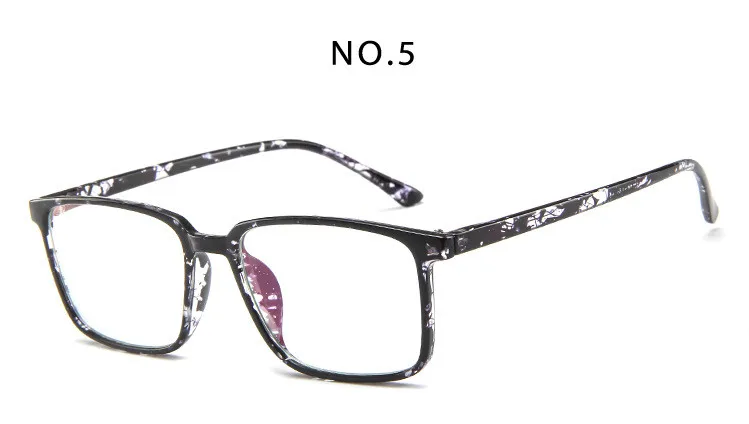 Квадратные очки для защиты от радиации, мужские компьютерные очки, игровые очки, прозрачные очки в оправе, женские очки - Цвет оправы: C5 Black Floral