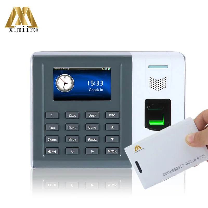 Биометрические часы XM100 с отпечатком пальца TCP/IP и RS232/485 125 кГц рчид карта запись