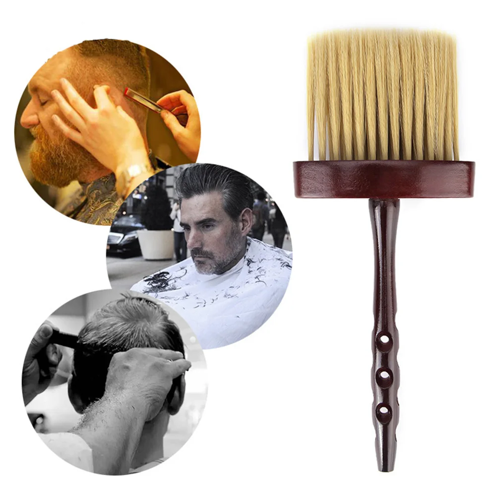 1 шт для стрижки волос мягкая щеточка для шеи уход за кожей лица Duster щетки распределитель щетка для волос Парикмахерская деревянный салон ручка инструменты для укладки волос