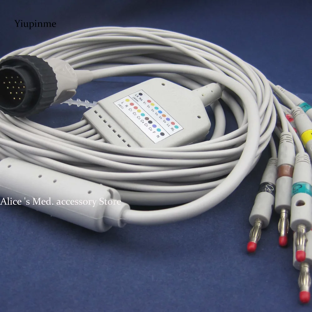 

Compatible Kenz PC-104 ECG machine patient cable