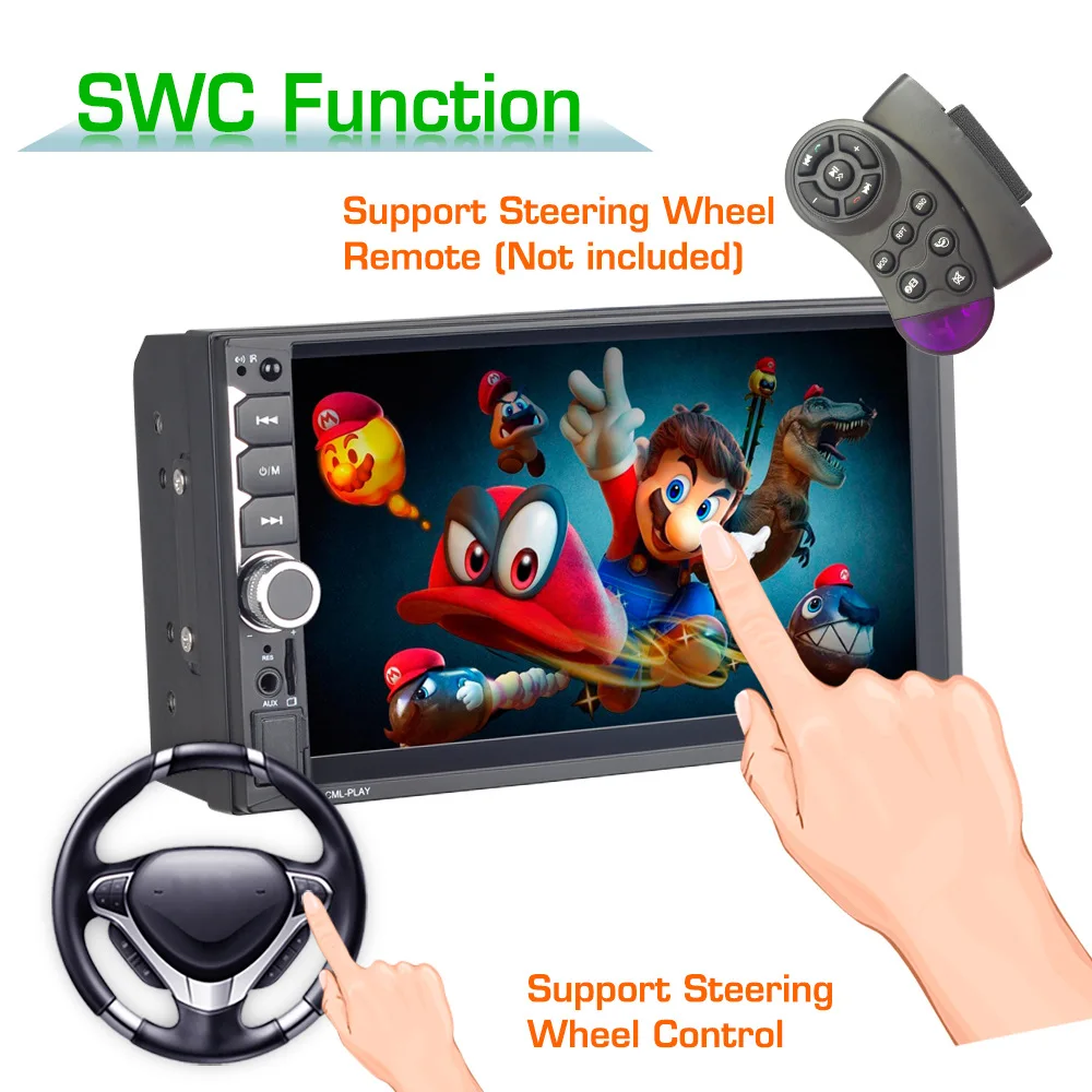 

Car Rear View Monitor Reversing Camera Parking System Car Radio Multimedia Video Player Steering Wheel Remote Control Car Mp5