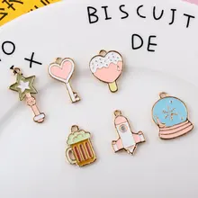 10pcs/lot Lovely Airplane Heart Key Shape Enamel Charm Oil Drop Pendant Charms for Bracelet Jewelry Making 10pcs/lot Lovely Airplane Heart Key Shape Enamel Charm Oil Drop Pendant Charms for Bracelet Jewelry Making
