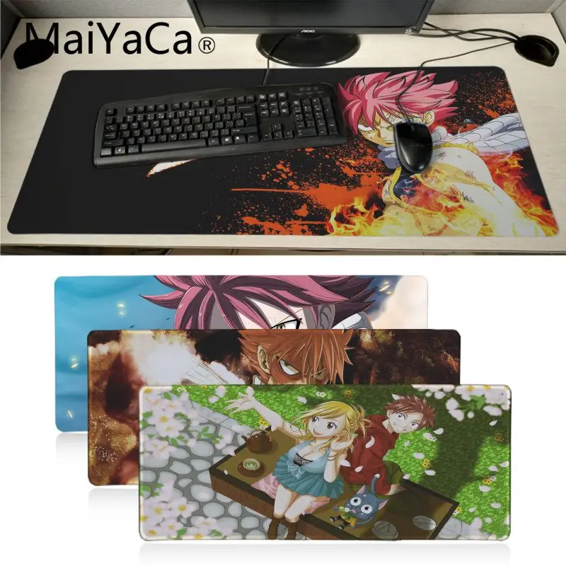 

Maiyaca Fairy Tail Earth Land Natsu Dragneel Office Mice Gamer Soft Mouse Pad Gaming Player desk laptop Rubber Mouse Mat anime