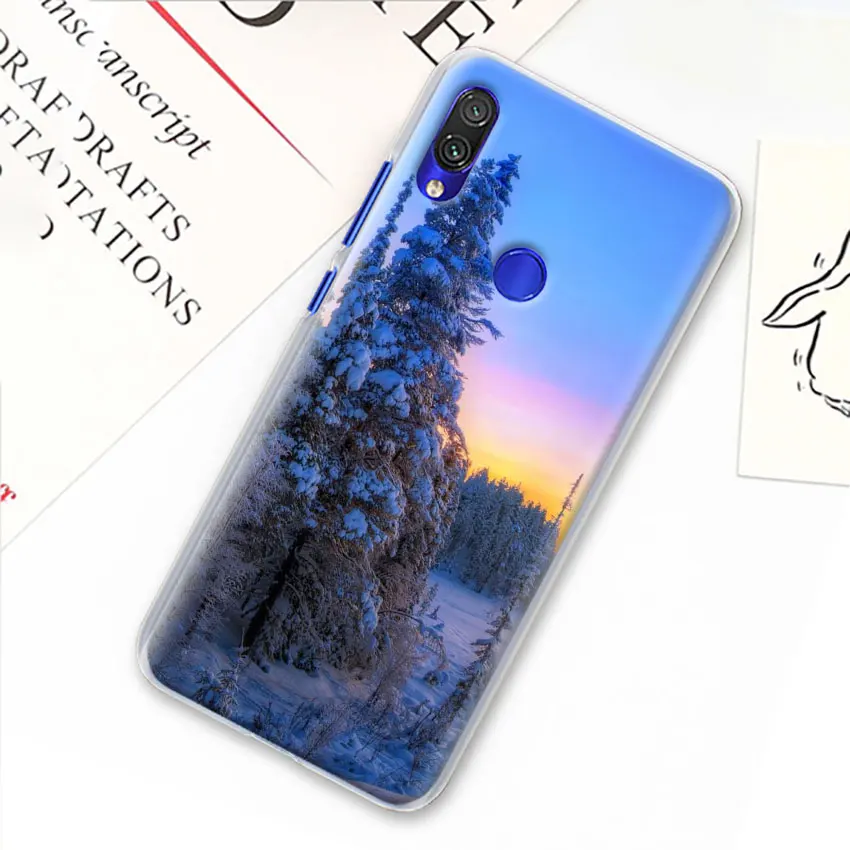 Зимний Снежный лес чехол для телефона для Xiao mi Red mi 7 5 6 Pro Note 7 Pro 5 5A 6 mi A1 A2 8 Lite 9 чехол Coque