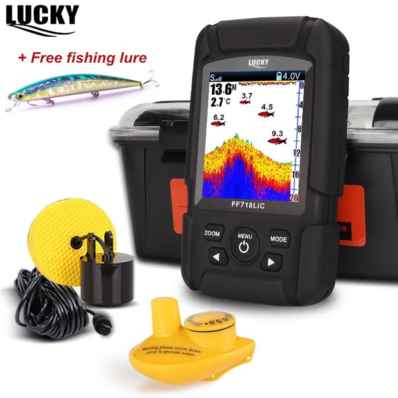 

Waterproof Fish Finder Monitor Wireless Sonar Sounder Wired Transducer Fishfinder Color Visual Display Findfish LUCKY Fishfinder