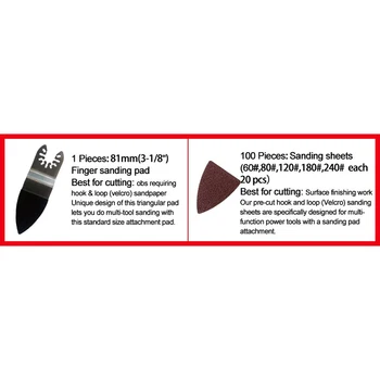 

Sanding Sheets +Sanding Triangular Pad New Fit For Multimaster Oscillating Tool