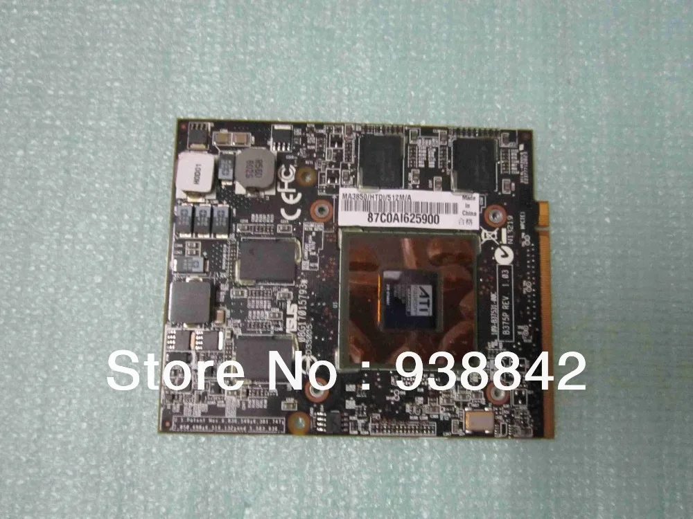 W90V HD 3850 512M laptop video card graphic card computer components laptop parts vga