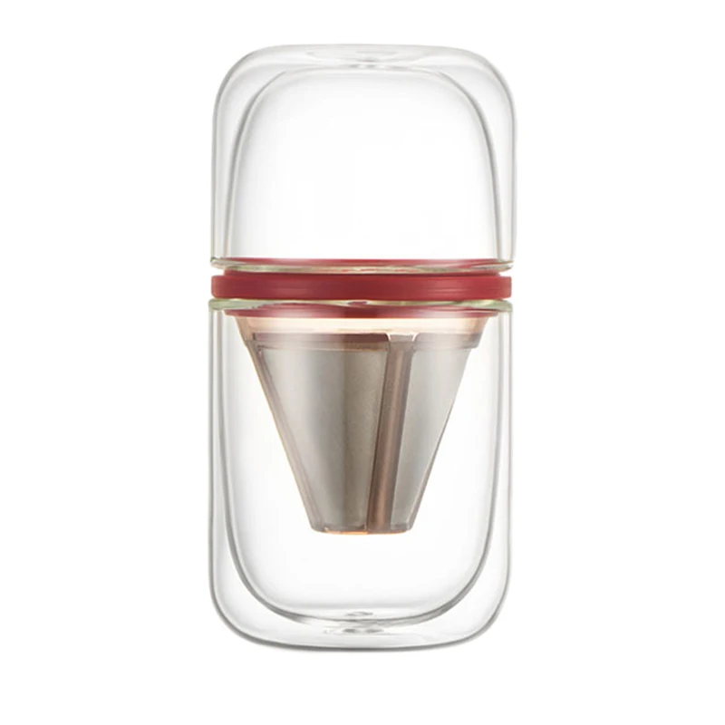 

Mini Portable Drip Coffee Pot Brew Coffee Glass Pot Household Exclusive Cup Percolator Stainless Steel No Need Filter