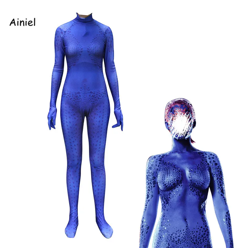 Костюм для косплея Ainiel из фильма X-Men комбинезон с голубыми крапинками унисекс