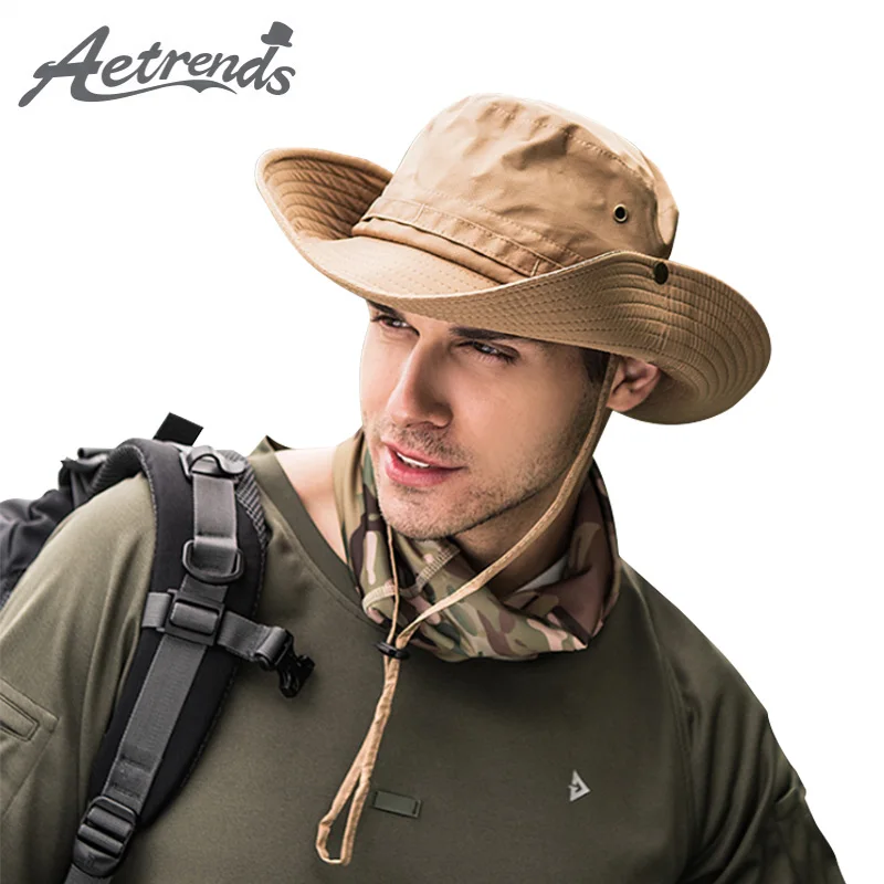

[AETRENDS] 2019 New Wide Brim Quick-Dry Hiking Bucket Hats for Men Women Summer Hat Sun Caps Bucket Cap Z-6745