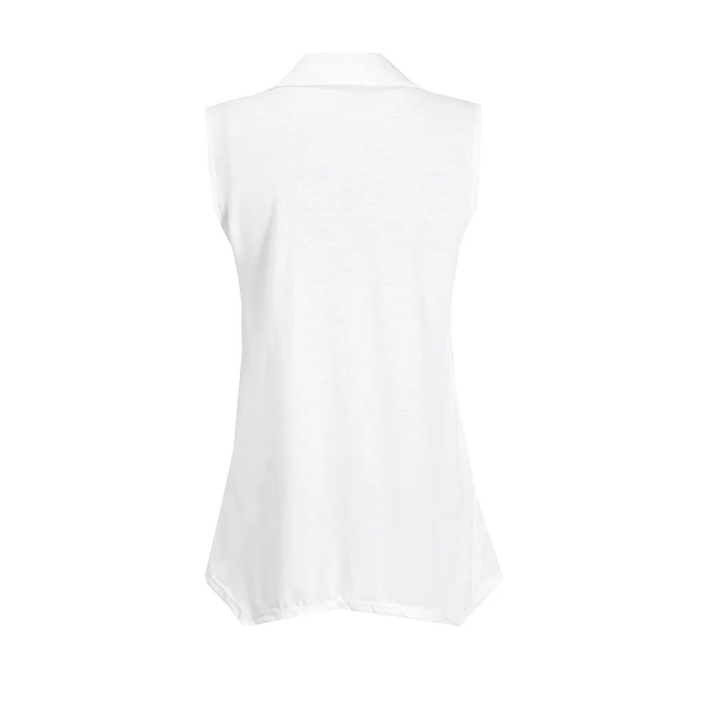 Harajuku Women's Summer Tshirt Fashion Sleeveless Sexy Solid Blouse Top Holiday Beach Party Ladies Tops Camiseta Mujer