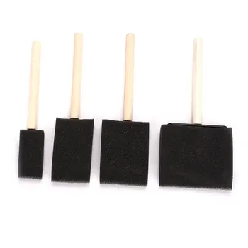 

4pcs/Lot Art Oil Paint Pen Sponge Foam Brush Foam Painting Brush School Sponge Painting Brush Multifuntional Glass Black Header
