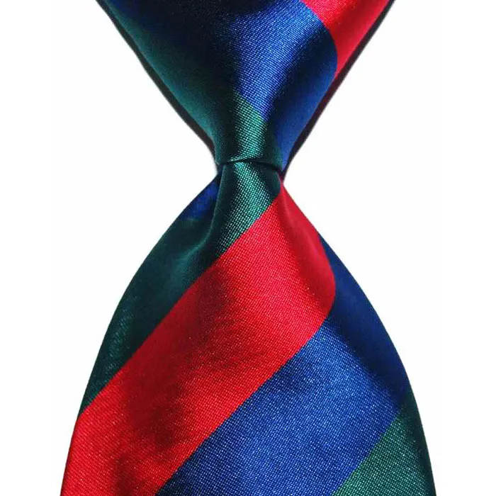 Морской зеленый галстук для мужчин шелковый галстук 10 см широкий большой модный вязаный жаккардовый тканый мужской деловой костюм для свадьбы - Цвет: Green Red Blue