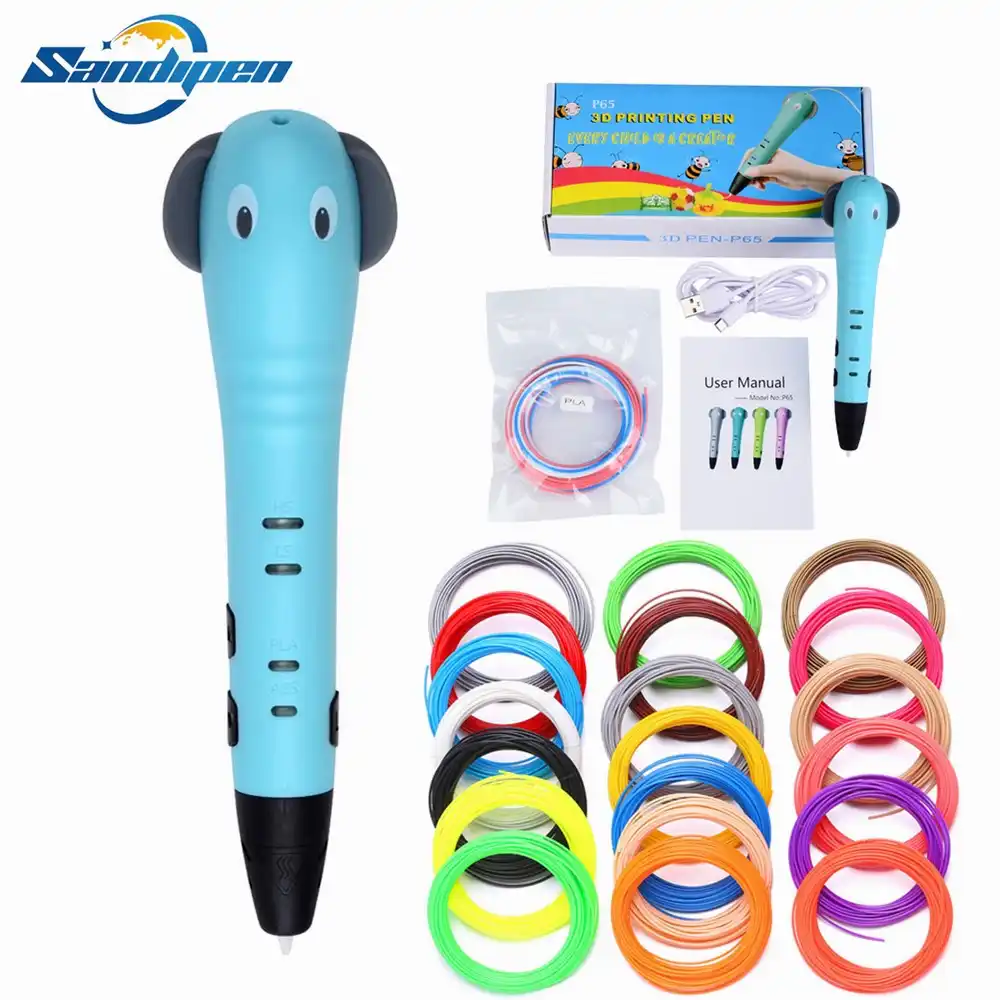 Sandipen 3d Pen Drawing 10th Generation Cartoon 3d Painting Pens Creative Kids Toy Education Gift Drawing Pencil Free Pla P6507