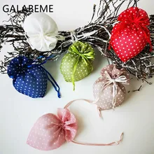 Galabeme 12 шт. в горошек любовь подарок форме сердца мешки для конфет