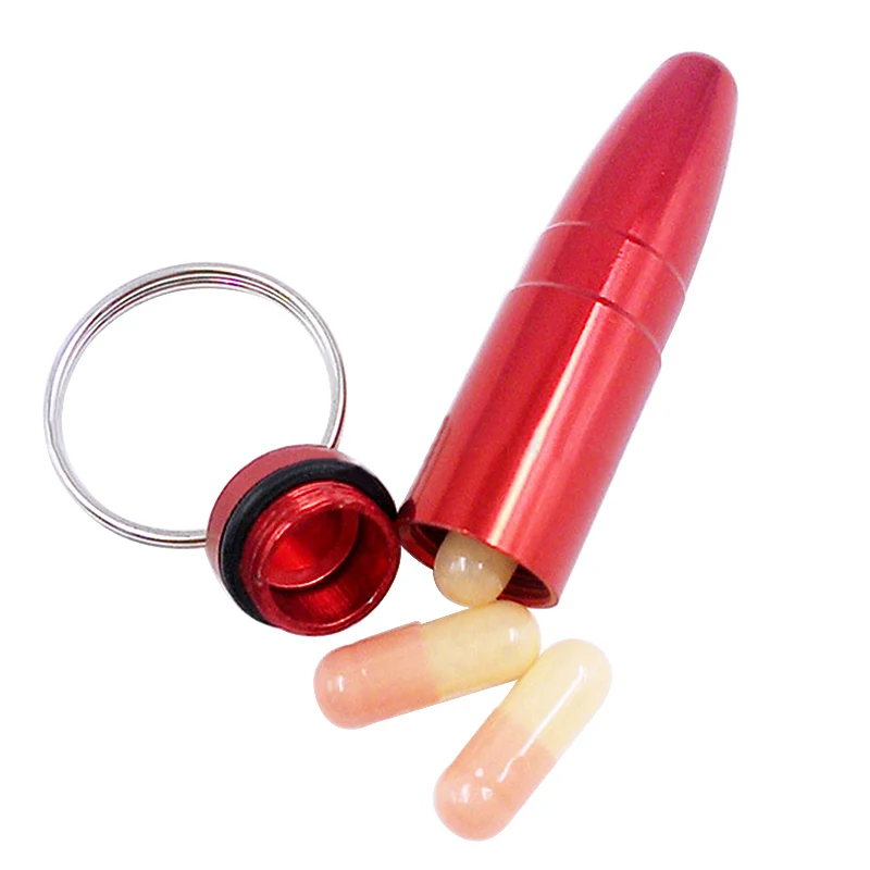 Portable Pill Case Waterproof Aluminum Medicine Container Box Outdoor