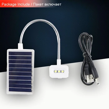 

CHINCOLOR Flexible Desktop Reading Lamp Desk Lamp Solar Power Table Light Portable Clip on Book Light USB/Solar Night Light CA