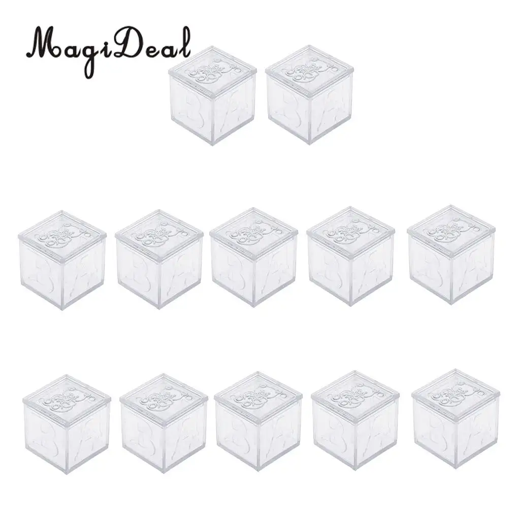 MagiDeal Building Blocks Candy Box Wedding Baby Shower Party Gift Favor 3 Colors Choose