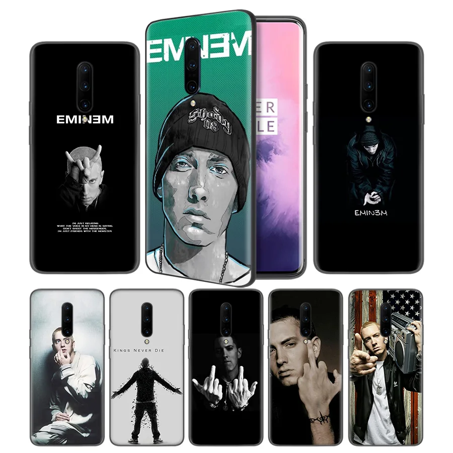 Hip Hop Rapper Eminem rap Soft Black Silicone Case Cover for font b OnePlus b font