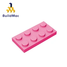 Buildmoc compatível monta partículas 3020 2x4 para blocos de construção peças diy logotipo educacional tecnologia peças brinquedos
