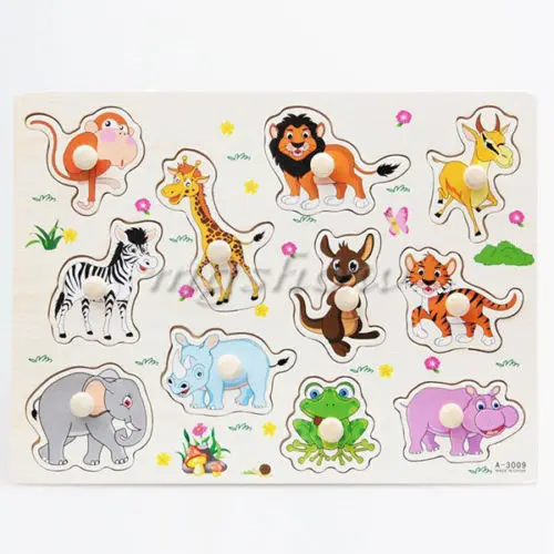 New-Zoo-Animals-Wooden-Jigsaw-Children-Kids-Baby-Learning-Educational-Puzzle-Toy