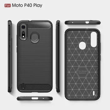 

Phone Case for MOTO P40 Play backcover Carbon Fiber cases for MOTO P40 Note Fitted case for Moto P40 Power DHL Free 100pcs