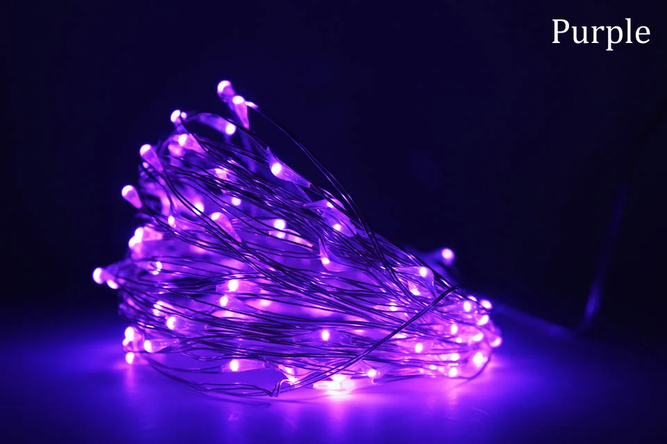 10 м 100 светодиодный медный провод светодиодный гирлянды сказочные огни батарея гирлянда лампа USB питание Рождество Свадьба дома вечерние украшения